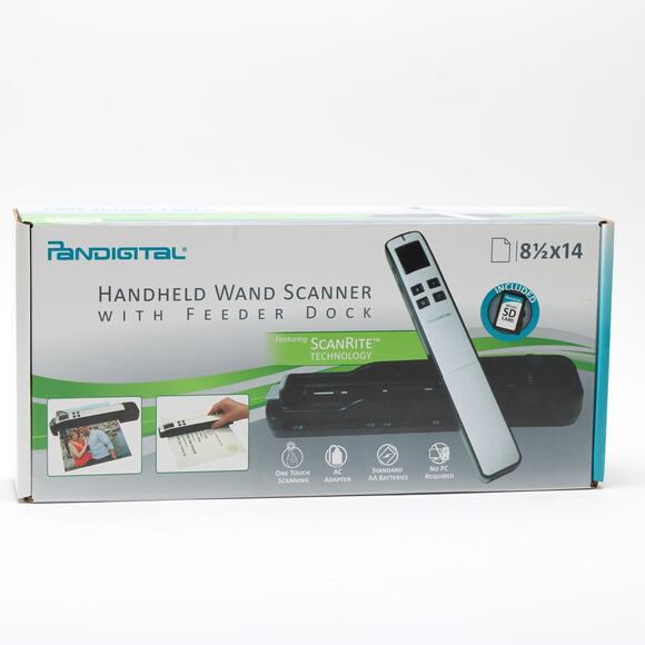 Pandigital Handheld Wand Scanner w/ Feeder Dock - NEW - Picture 1 of 4
